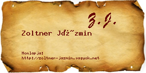 Zoltner Jázmin névjegykártya